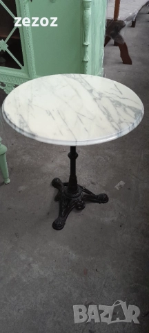 Маса с мрамор и метал-№122