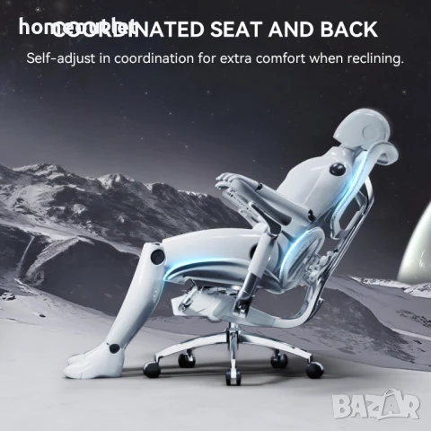 ПРОМОЦИЯ Ергономичен офис стол с футуристичен дизайн SIHOO S300-M102, снимка 6 - Столове - 50699898