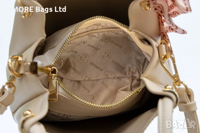 Ежедневна дамска чанта AMORE Fiorella - Cream, снимка 6 - Чанти - 50657832
