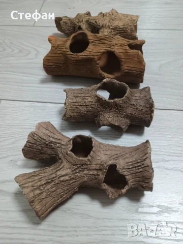 Декорация и 2бр вътр.филтри за аквариум