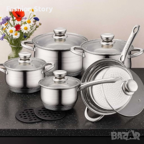 Royalty Line RL-1232 – Комплект от 12 части, с капаци и многослойно дъно