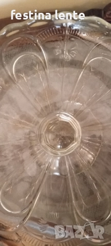 Стъклена,винтидж фруктиера, снимка 3 - Други - 52560783