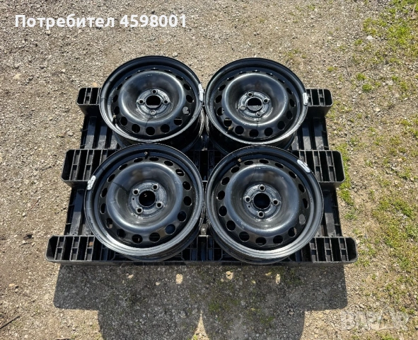 4бр.Оригинални подсилени джанти 15цола 4x100 + ДАТЧИЦИ за Renault Kangoo,Dacia Dokker,Mercedes Citan