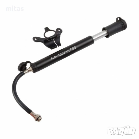 Мини помпа M-WAVE с маркуч, Универсална, Алуминиева, 190мм / 89г