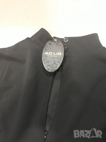 Елегантна дамска черна къса рокля, марка Ad Lib, снимка 3 - Рокли - 31343897