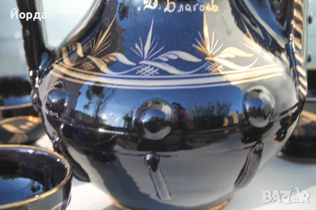 Керамичен сервиз за вино, снимка 3 - Антикварни и старинни предмети - 47470958