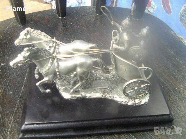Модел на метална римска бойна колесница, снимка 3 - Други ценни предмети - 40679905