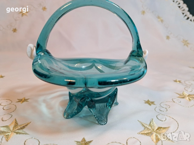 стъклена кошница Murano 29/6, снимка 2 - Декорация за дома - 52809817