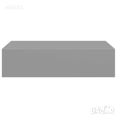 vidaXL Стенни рафтове с чекмеджета, 2 бр, сиви, 40x23,5x10 см, МДФ, снимка 7 - Етажерки - 56146939
