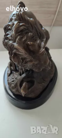 Бронзова фугура на лъв със змия Антоан-Луи Барие, снимка 6 - Антикварни и старинни предмети - 48009429