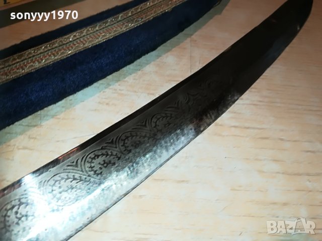 ПОРЪЧАН-АНТИК сабя-меч с кадифена ножница-60см-внос швеицария, снимка 6 - Колекции - 29779242