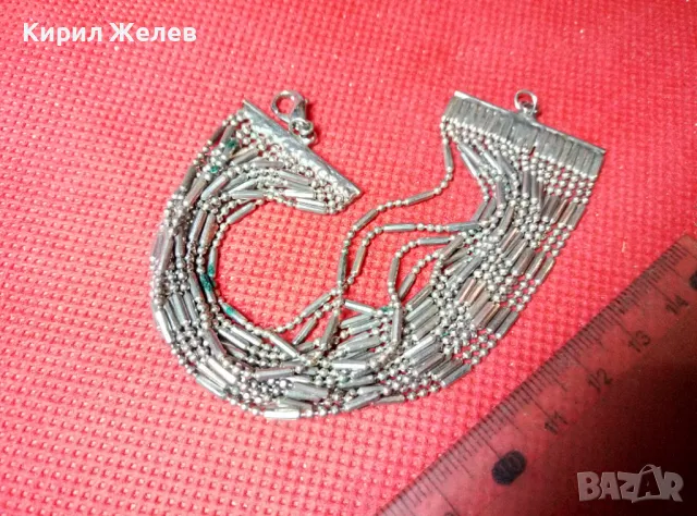 НЕЖНА ПОСРЕБРЕНА ГРИВНА от БЛАГОРОДНА СТОМАНА 29571, снимка 2 - Гривни - 47298534