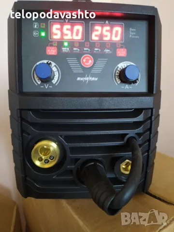 250 PROFESSIONAL Синергичен Заваръчен / Телоподаващ апарат за Алуминий MIG MMA TIG 250 -Телоподаващо, снимка 2 - Други машини и части - 19635679
