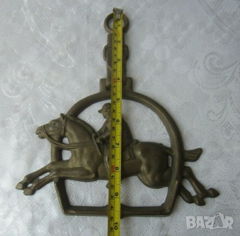 Бронзова декорация, пано с кон и ездач, снимка 2 - Пана - 42511001