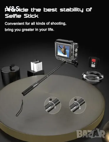 Apexcam M90 Pro EIS Екшън камера 4K 20MP WIFI за спорт 170° широкоъгълна 40M Водоустойчива с дистанц, снимка 3 - Камери - 49817258