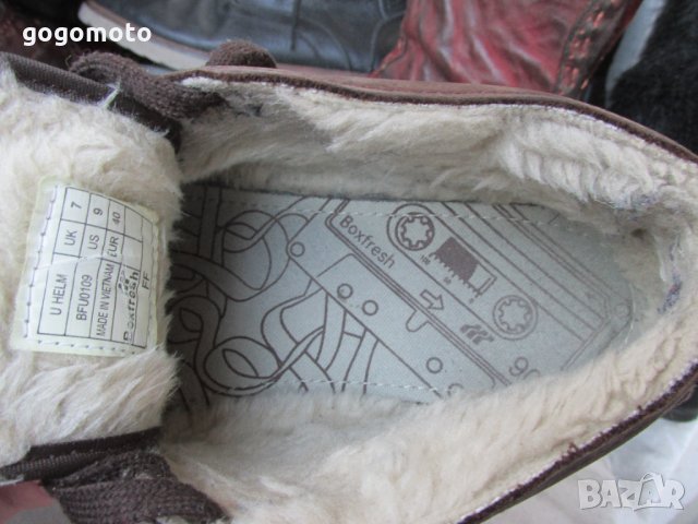 зимни мокасини BOXFRESH®,N- 39 - 40, естествена кожа + топла подплата,зимни полу боти,GOGOMOTO.BAZAR, снимка 6 - Мъжки боти - 35638513