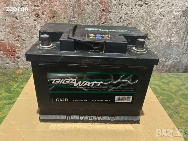 Акумулатор Gigawatt 60 амп/ч 540 А ляв плюс L+ с гаранция, снимка 1 - Аксесоари и консумативи - 48525229