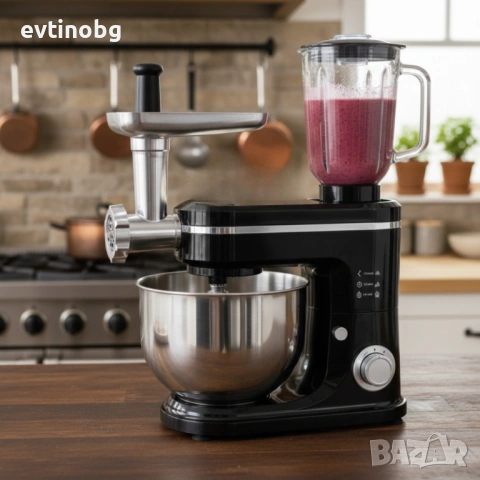 Кухненски робот Michelino 3в1: Планетарен миксер, блендер и месомелачка за лесно и бързо готвене, снимка 3 - Кухненски роботи - 54083434