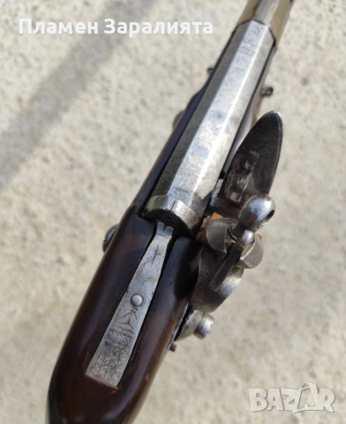 Автентична кремъчна дамаскова пушка, снимка 11 - Антикварни и старинни предмети - 52891453