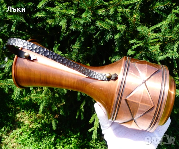 Медна кана за вино 2 л.,чиста мед,релеф. , снимка 7 - Антикварни и старинни предмети - 50774173
