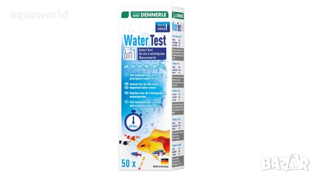"ПРОМОЦИЯ" Dennerle Aquatics ­water test 6 in 1 50 pcs