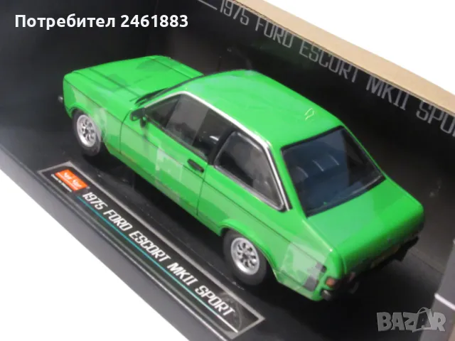 1/18 Sunstar метална колекционерска количка Ford Escort MkII Sport 1975, снимка 4 - Колекции - 49578941