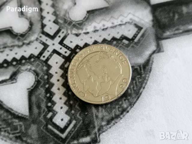 Монета - Швеция - 1 крона | 1990г., снимка 2 - Нумизматика и бонистика - 29102980