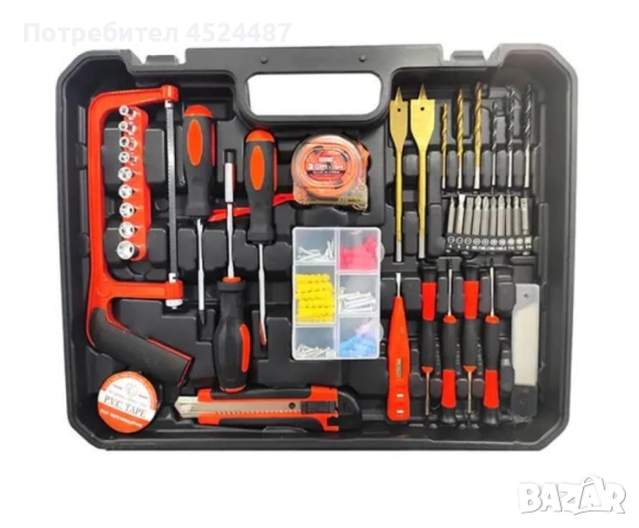 Комплект ударна бормашина, 111 аксесоара, 24 V, 5 Ah, снимка 2 - Бормашини - 51540203