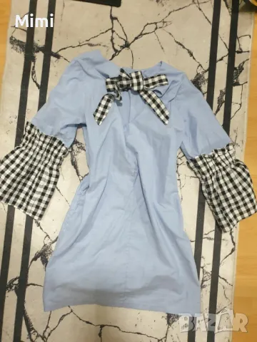 Asos Рокля с карирани широки ръкави S, снимка 4 - Рокли - 48512745