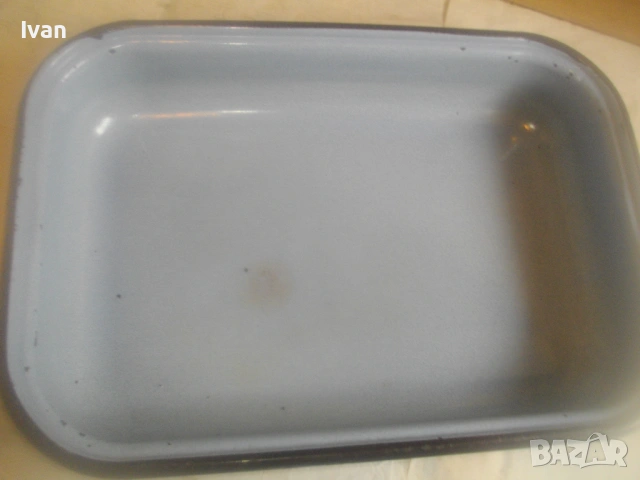 НОВА БЪЛГАРСКА голяма ТАВА ЗА АГНЕ от старото качество на Соц НРБ ЕМАЙЛИРАНА 67см/47см/13см, снимка 3 - Съдове за готвене - 54072378