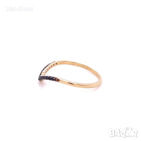 Златен дамски пръстен 0,97гр. размер:55 14кр. проба:585 модел:21942-4, снимка 3 - Пръстени - 44279593