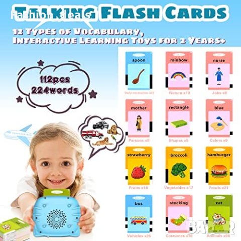 Нова Играчка за малки деца Монтесори флаш карти за обучение думи, снимка 2 - Образователни игри - 40845301