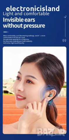 Безжични стерео блутут тапи слушалки C1-1 Bluetooth TWS LED CVC 8.0 за намаляване на шума, снимка 6 - Безжични слушалки - 42748692