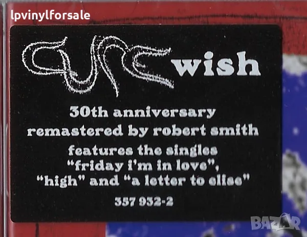 THE CURE – WISH (CD)  30th Anniversary, снимка 3 - CD дискове - 56361503