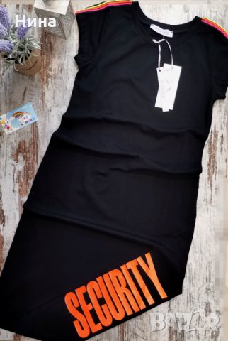 Черно с оранжево рокля Marions , снимка 3 - Детски рокли и поли - 31700854