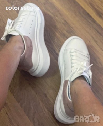 Естествена кожа дамски кецове  Alexander McQueen кодDS139, снимка 4 - Кецове - 37303913