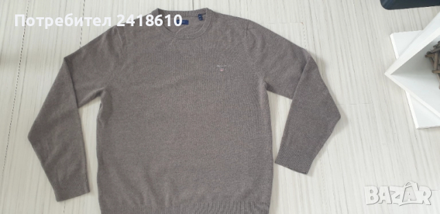 Gant Wool Knit Embroidered Logo Crew Neck Sweater Mens Size XL/ НОВО! ОРИГИНАЛ! Мъжки Вълнeн Пуловер, снимка 10 - Пуловери - 52040715