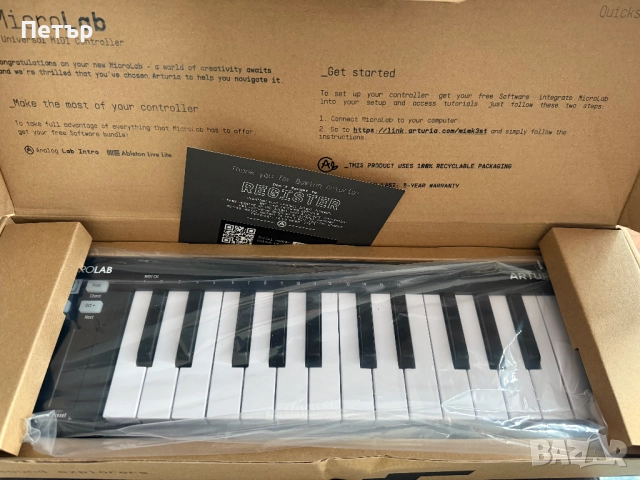 Arturia MicroLab Mk3 Black Миди клавиатура, снимка 4 - Синтезатори - 52561243
