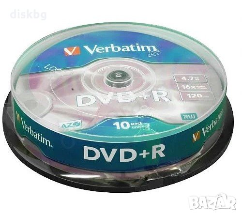 DVD+R Verbatim, 4.7GB, 10 броя - празни дискове