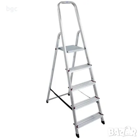 НОВА 5 стъпала Двойна алуминиева стълба Krause KR-000729, 3.2 м работна височина, Сгъваема, снимка 2 - Други инструменти - 48917106