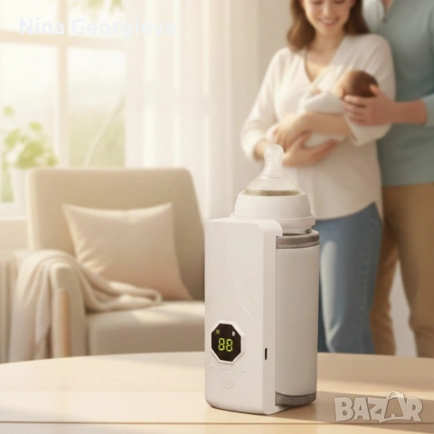 Безжичен подгревател за бебешко шише с дисплей и 6 температурни степени, снимка 2 - Прибори, съдове, шишета и биберони - 53895726