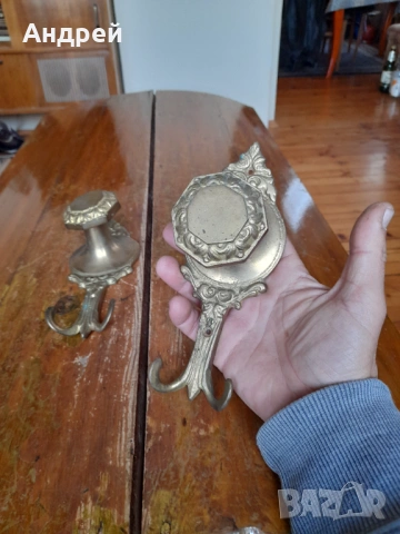 Стари месингови закачалки #2, снимка 2 - Други ценни предмети - 54070509