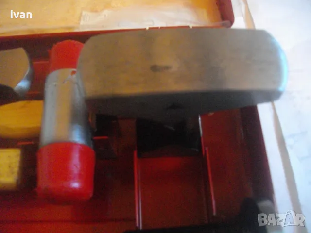 Smalcalda ФРГ Старо качество КОМПЛЕКТ РЪЧЕН ТЕНЕКЕДЖИЙСКИ ЧУКОВЕ И НАКОВАЛНИ в метален куфар масивни, снимка 8 - Други инструменти - 47878365