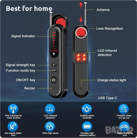 Интелигентен детектор за скрита камера T01, снимка 2 - Друга електроника - 52334128