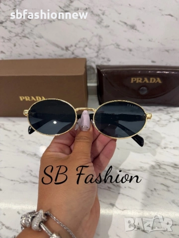 Prada овални,метална рамка с лого, снимка 13 - Слънчеви и диоптрични очила - 54336303