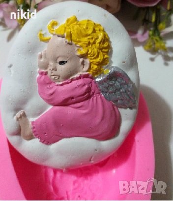 Ангел Бебе Силиконов молд форма калъп за направа на сапун шоколад гипс , снимка 3 - Форми - 32955808