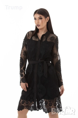 - 20 % елегантна дантела рокля в черно