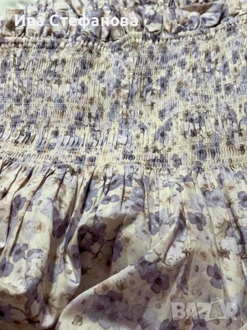 Нова елгантна ежедневна дълга рокля флорален принт лилави цветя 100 % памук памучна , снимка 2 - Рокли - 51415587