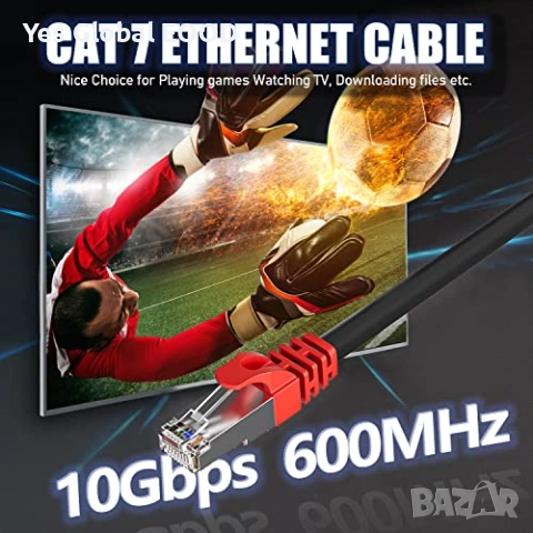 LAN кабел Cat7 40м външен 10Gbps RJ45 SFTP, снимка 2 - Кабели и адаптери - 54300361