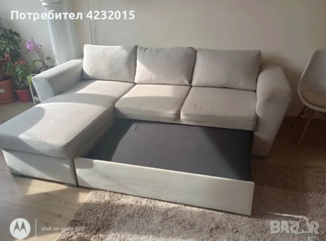 Диван разтегателен , снимка 3 - Дивани и мека мебел - 54083649